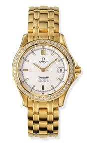 Omega Seamaster 120M Automatic 36.25 Yellow Gold / Diamond / White