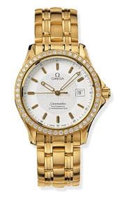 Omega Seamaster 120M Automatic 36.25 Yellow Gold / Diamond / White
