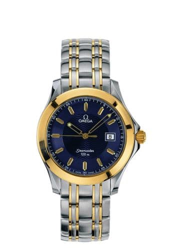 Omega Seamaster 120M Quartz 34.8 Stainless Steel - Yellow Gold / Blue / Bracelet