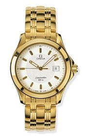 Omega Seamaster 120M Quartz 36.25 Yellow Gold / White