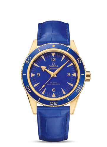 Omega Seamaster 300 Co-Axial Master Chronometer Yellow Gold / Lapis Lazuli