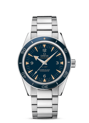 Omega Seamaster 300 Master Co-Axial Platinum / Blue / Bracelet