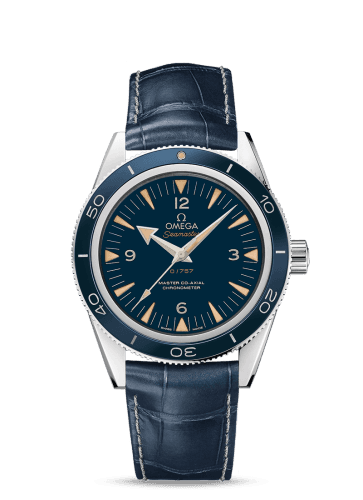 Omega Seamaster 300 Master Co-Axial Platinum / Blue / Strap
