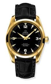 Omega Seamaster Aqua Terra 150M Co-Axial 39.2 Railmaster Yellow Gold / Black Alligator