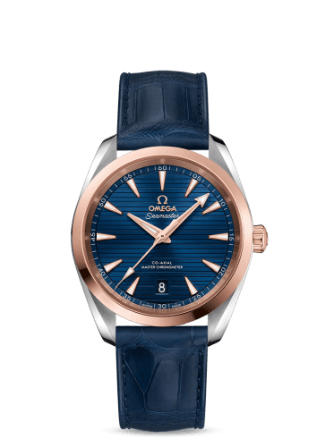 Omega Seamaster Aqua Terra 150M Master Chronometer 38 Stainless Steel / Sedna Gold / Blue / Alligator