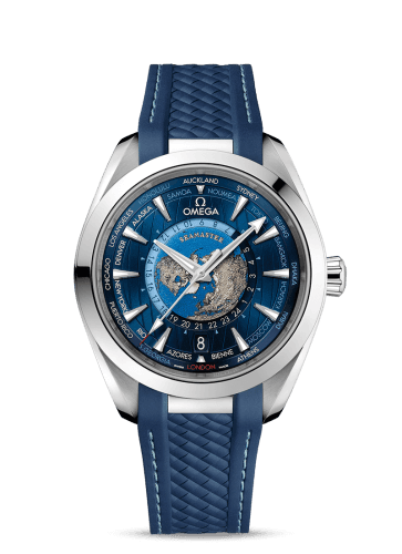 Omega Seamaster Aqua Terra 150M Master Chronometer 43 Worldtimer Stainless Steel / Blue / Rubber