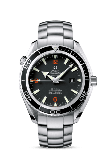 Omega Seamaster Planet Ocean 600M Co-Axial 45.5 Stainless Steel / Orange Numerals / Bracelet