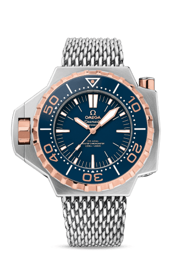 Omega Seamaster PloProf Co-Axial Master Chronometer Titanium / Sedna Gold / Blue