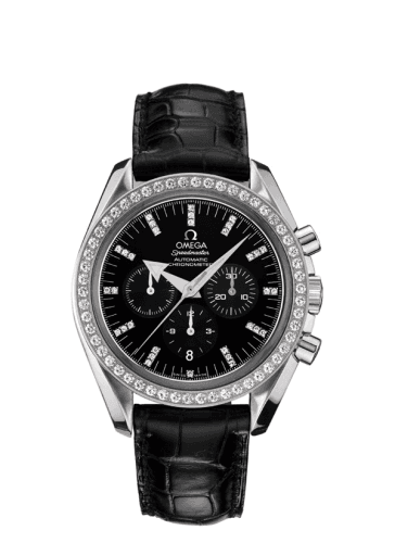 Omega Speedmaster Broad Arrow Stainless Steel / Diamond / Black