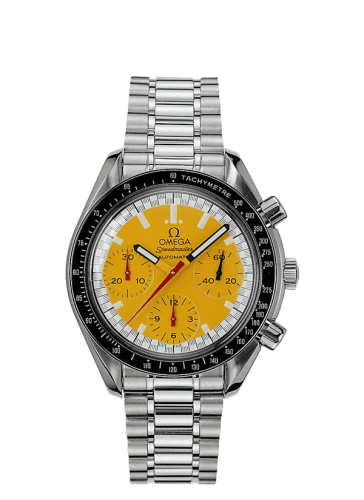 Omega Speedmaster Reduced Stainless Steel / Yellow / Bracelet / Schumacher