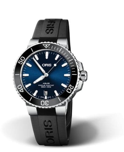 Oris Aquis Date 39.5 Stainless Steel / Blue / Rubber