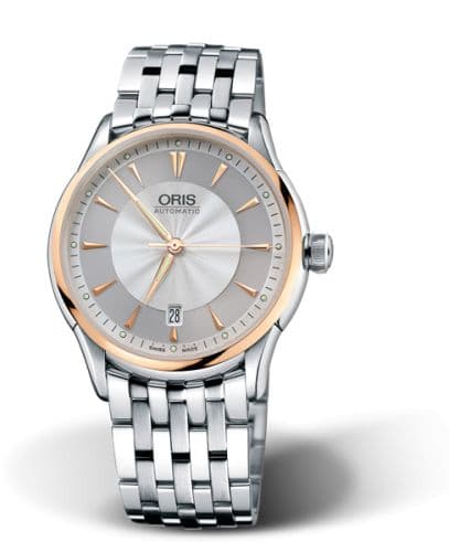 Oris Artelier Date 40 Stainless Steel - Rose Gold / Silver / Bracelet