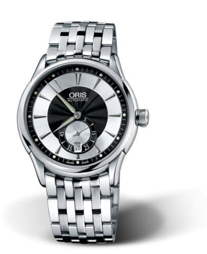 Oris Artelier Small Second Date 40 Stainless Steel / Black - Silver / Bracelet