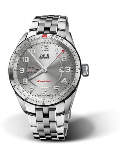 Oris Audi Sport GMT Stainless Steel / Silver / Bracelet
