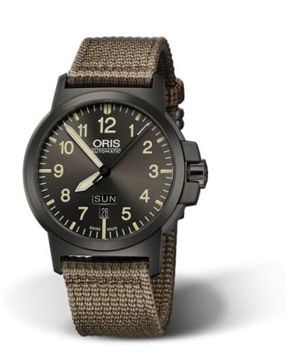 Oris BC3 Advanced Day Date DLC / Grey / Fabric