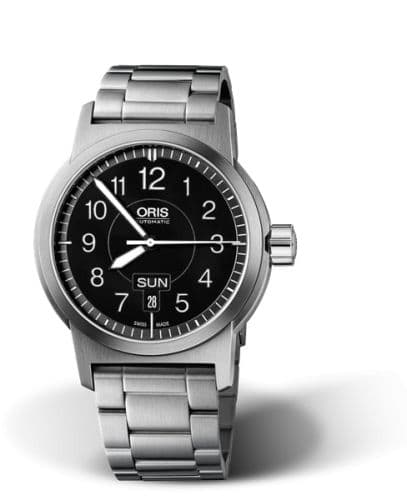 Oris BC3 Sportsman Day Date Stainless Steel / Black / Bracelet