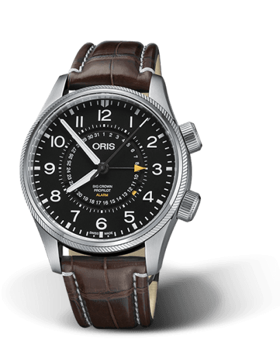 Oris Big Crown ProPilot Alarm Stainless Steel / Black / Alligator