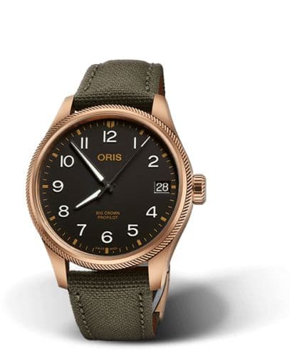 Oris Big Crown ProPilot Big Date Bronze / Black / Fabric