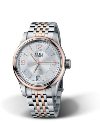 Oris Classic Date 37 Stainless Steel - Rose Gold / Silver / Bracelet
