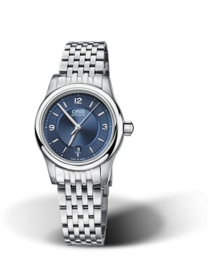 Oris Classic Date Lady 28.5 Stainless Steel / Blue / Bracelet