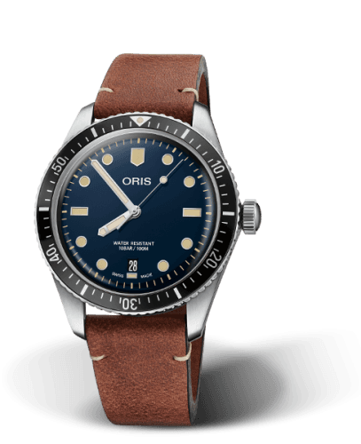 Oris Divers Sixty-Five 40 Stainless Steel / Blue / Calf