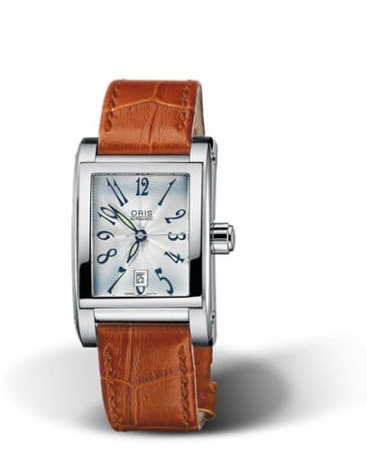Oris Rectangular Date 24 Stainless Steel / Silver - Arabic