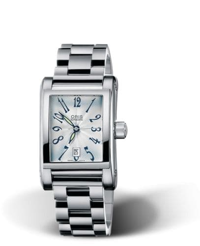 Oris Rectangular Date 24 Stainless Steel / Silver - Arabic / Bracelet