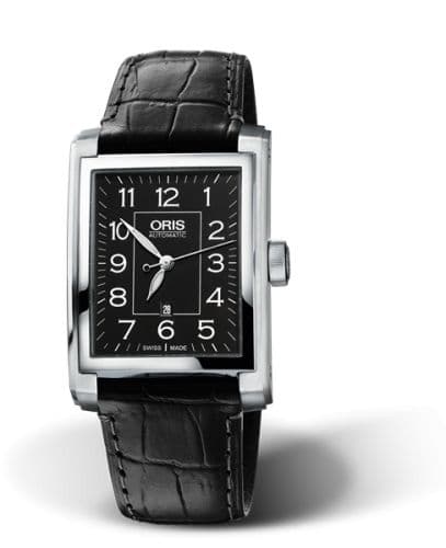 Oris Rectangular Date 30 Stainless Steel / Black - Arabic
