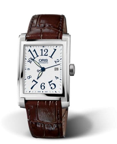 Oris Rectangular Date 30 Stainless Steel / Silver - Arabic