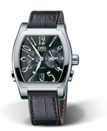 Oris Tonneau Worldtimer Stainless Steel / Black