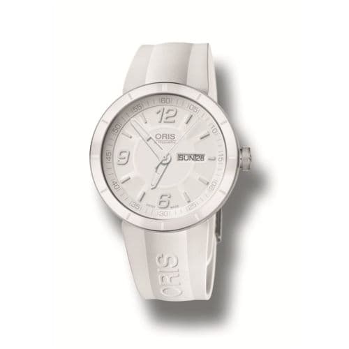 Oris TT1 Day Date Stainless Steel - Ceramic / White / Rubber
