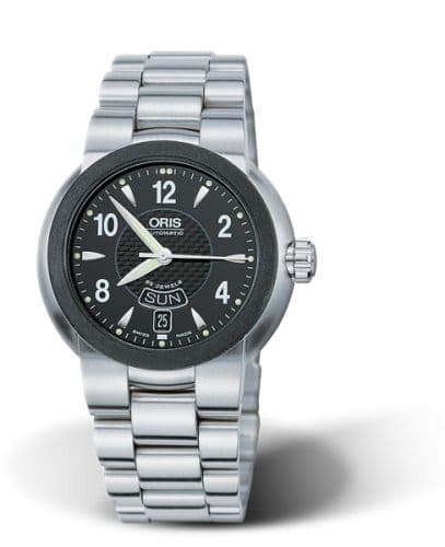 Oris TT1 Day Date Stainless Steel - Rubber / Black / Bracelet