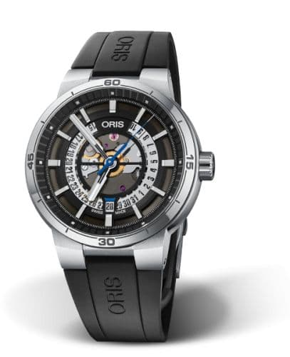 Oris TT1 Engine Date Stainless Steel / Skeleton / Rubber
