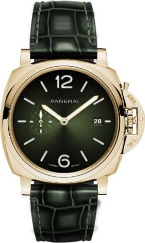 Panerai Luminor Due 42 Automatic Yellow Gold / Green