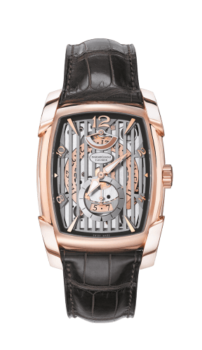 Parmigiani Fleurier Kalpa XL Hebdomadaire Rose Gold / Silver Grille / Alligator