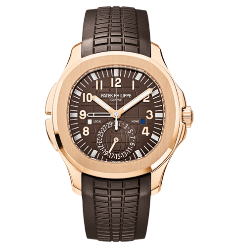 Patek Philippe Aquanaut Travel Time 5164 Rose Gold / Brown