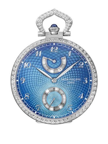 Patek Philippe Pocket Watch Lepine Power Reserve White Gold / Kingfisher