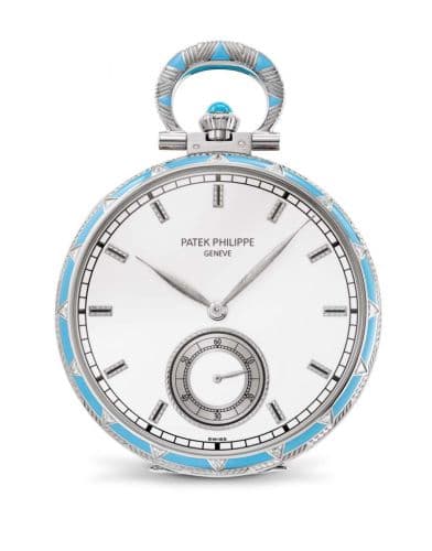 Patek Philippe Pocket Watch Lepine White Gold / Portrait of an Indian