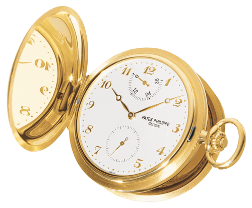 Patek Philippe Pocket Watch Savonette Power Reserve Yellow Gold / Silver