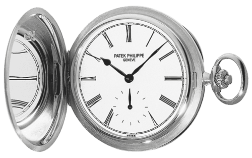Patek Philippe Pocket Watch Savonette White Gold / White