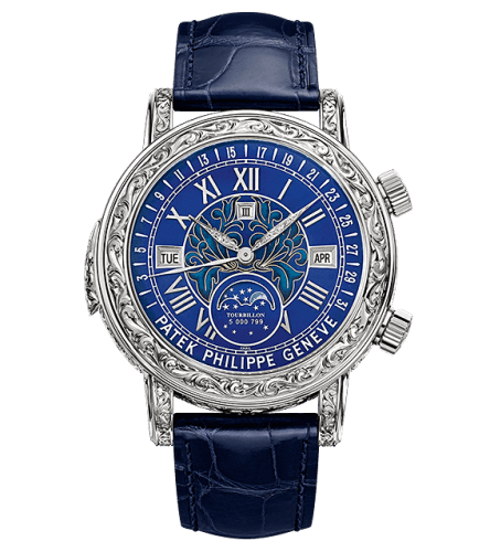 Patek Philippe Sky Moon Tourbillon 6002 White Gold / Blue