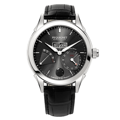 Pequignet Rue Royale GMT Stainless Steel / Grey