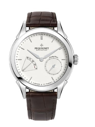 Pequignet Rue Royale Stainless Steel / Silver / Brown Alligator