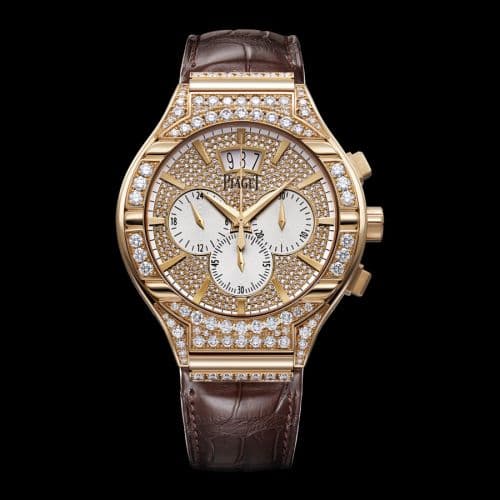 Piaget Polo 43 Chronograph Pink Gold Full Diamond