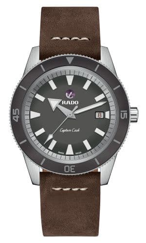 Rado HyperChrome Captain Cook 42 Stainless Steel / Grey / Calf