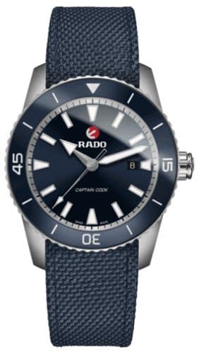 Rado HyperChrome Captain Cook 45 Titanium / Blue / Textile