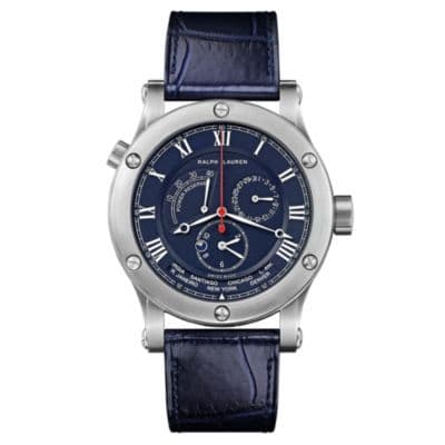 Ralph Lauren Sporting 45mm World Time Steel / Blue