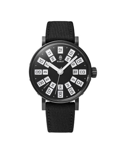 Robot Watch Graphic Analog Black