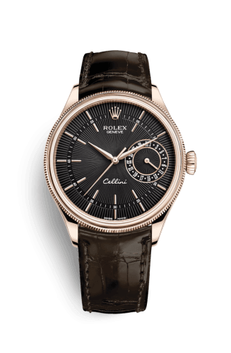 Rolex Cellini Date Everose / Black / Alligator