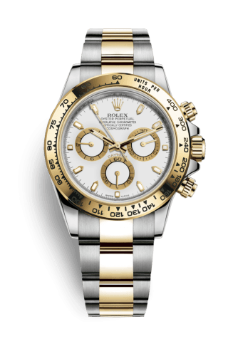 Rolex Cosmograph Daytona Stainless Steel / Yellow Gold / White